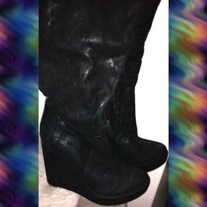 LAST CHANCE! NEVER WORN Black Over the Knee Boots